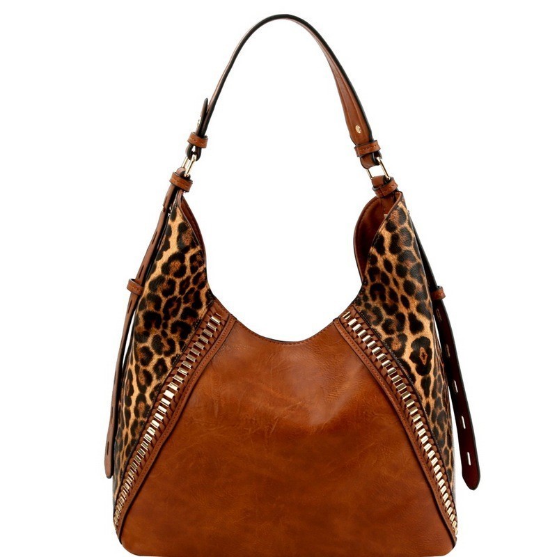 bag with leopard print strap